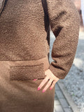 Bouclé Jas bruin Maat 42 t/m 48