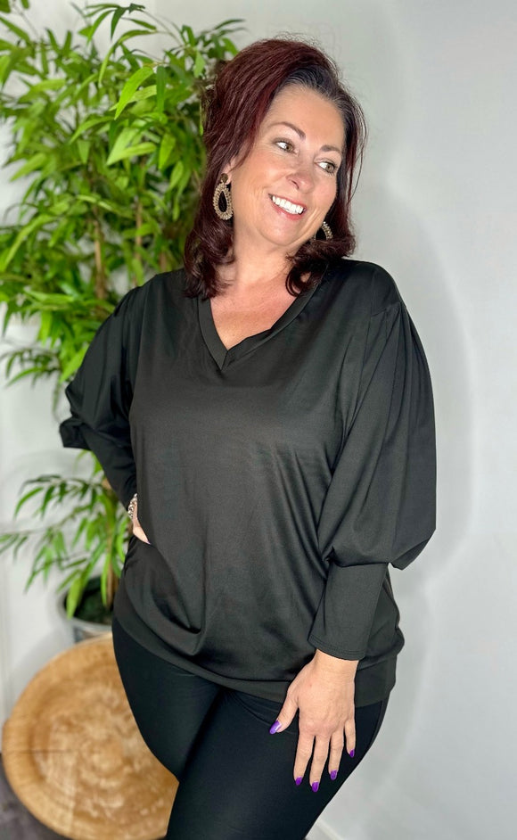 Travelstof shirt zwart XXL