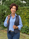 Vera Jo blouse blauw/zilver